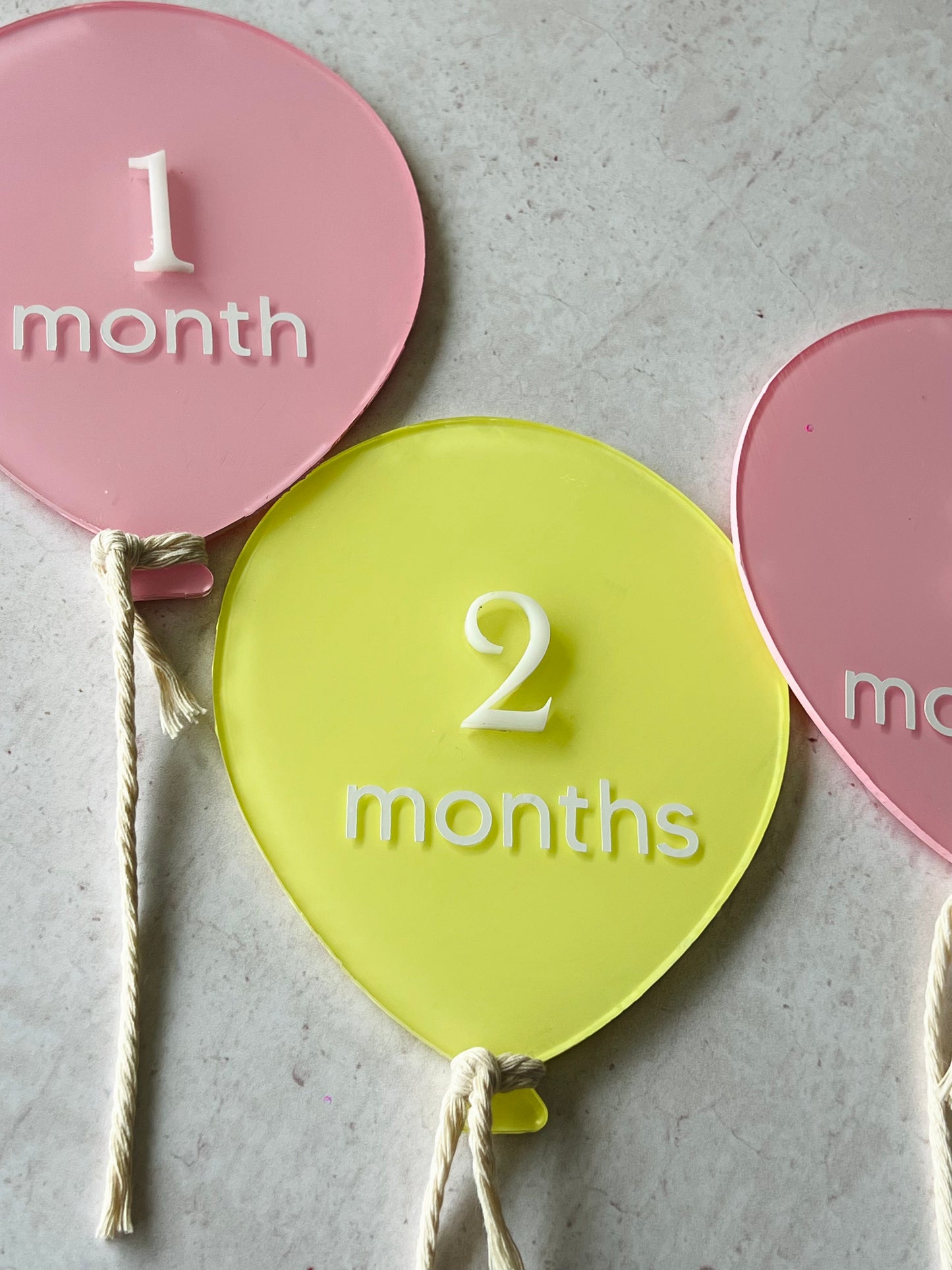 Baby Balloon - Baby Milestones / Tags de Meses Acrílico