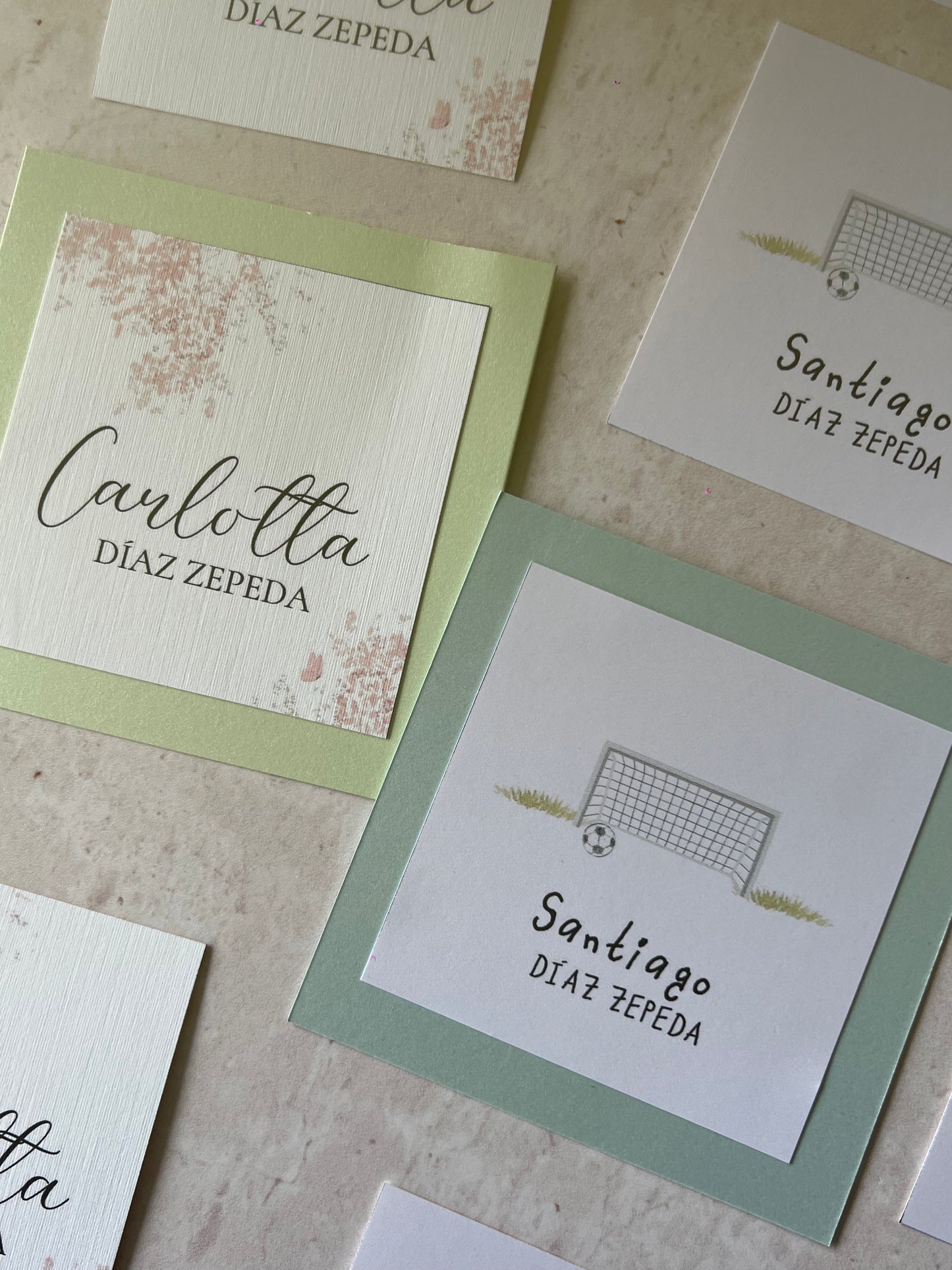Name tags - Cuadrados
